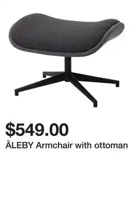Ikea ÄLEBY Armchair with ottoman offer