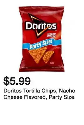 Wegmans Doritos Tortilla Chips, Nacho Cheese Flavored, Party Size offer
