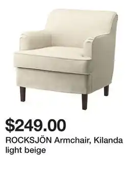 Ikea ROCKSJÖN Armchair, Kilanda light beige offer