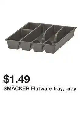 Ikea SMÄCKER Flatware tray, gray offer