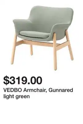 Ikea VEDBO Armchair, Gunnared light green offer