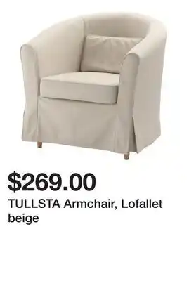 Ikea TULLSTA Armchair, Lofallet beige offer