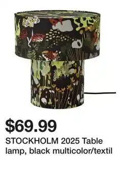Ikea STOCKHOLM 2025 Table lamp, black multicolor/textil offer