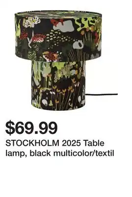 Ikea STOCKHOLM 2025 Table lamp, black multicolor/textil offer