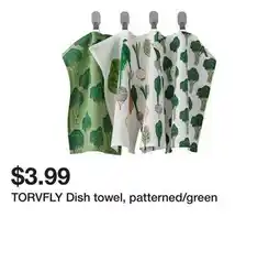 Ikea TORVFLY Dish towel, patterned/green offer
