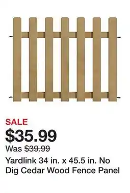 Tractor Supply Company Yardlink 34 in. x 45.5 in. No Dig Cedar Wood Fence Panel offer