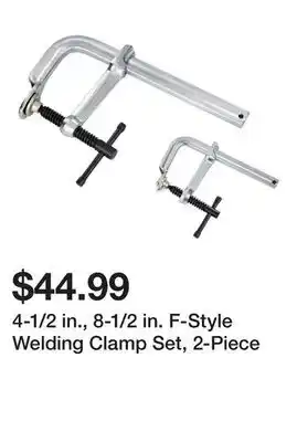 Harbor Freight Tools 4-1/2 in., 8-1/2 in. F-Style Welding Clamp Set, 2-Piece offer