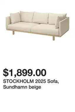 Ikea STOCKHOLM 2025 Sofa, Sundhamn beige offer