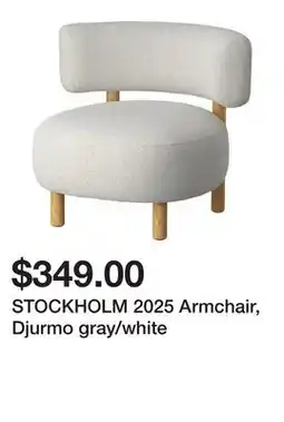 Ikea STOCKHOLM 2025 Armchair, Djurmo gray/white offer