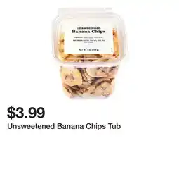 Wegmans Unsweetened Banana Chips Tub offer