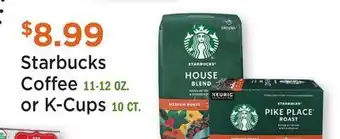 Heinen's Starbucks Coffee 11-12 OZ. or K-Cups 10 CT offer