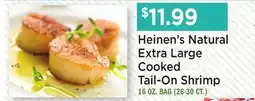 Heinen's Heinen's Natural Extra Large Cooked Tail-On Shrimp offer