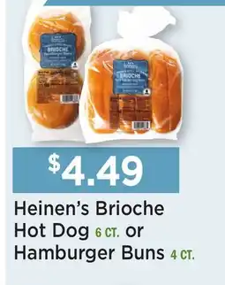 Heinen's Heinen's Brioche Hot Dog 6 CT. or Hamburger Buns 4 CT offer