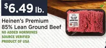 Heinen's Heinen's Premium 85% Lean Ground Beef offer