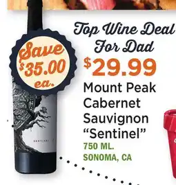 Heinen's Mount Peak Cabernet Sauvignon Sentinel offer