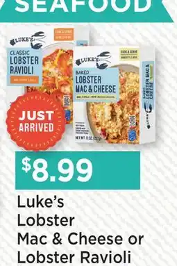 Heinen's Luke's Lobster Mac & Cheese or Lobster Ravioli offer