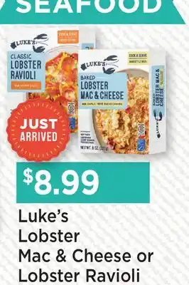 Heinen's Luke's Lobster Mac & Cheese or Lobster Ravioli offer