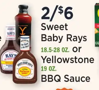 Heinen's Sweet Baby Rays 18.5-28 OZ. or Yellowstone 19 OZ. BBQ Sauce offer