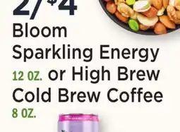 Heinen's Bloom Sparkling Energy 12 OZ. or High Brew Cold Brew Coffee 8 OZ offer