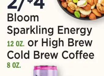 Heinen's Bloom Sparkling Energy 12 OZ. or High Brew Cold Brew Coffee 8 OZ offer