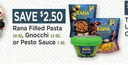 Heinen's Rana Filled Pasta 10 OZ, Gnocchi 12 OZ. or Pesto Sauce 7 OZ offer