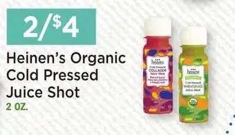 Heinen's Heinen's Organic Cold Pressed Juice Shot offer
