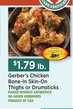 Heinen's Gerber's Chicken Bone-In Skin-On Thighs or Drumsticks offer