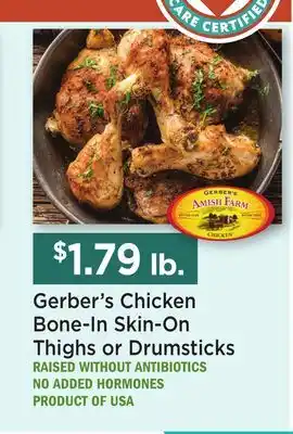 Heinen's Gerber's Chicken Bone-In Skin-On Thighs or Drumsticks offer