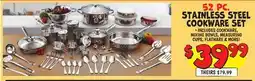 Ollie's 52 PC. STAINLESS STEEL COOKWARE SET offer