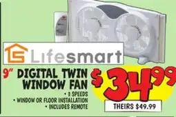Ollie's 9 DIGITAL TWIN WINDOW FAN offer