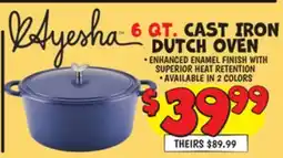 Ollie's 6 QT. CAST IRON DUTCH OVEN offer
