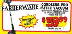 Ollie's CORDLESS PRO STICK VACUUM offer