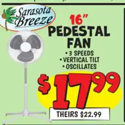 Ollie's 16 PEDESTAL FAN offer