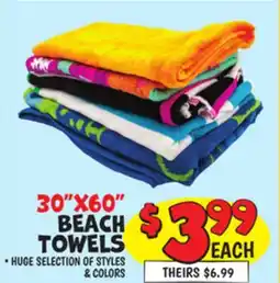 Ollie's 30 X60 BEACH TOWELS offer