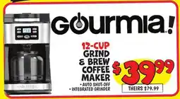 Ollie's 12-CUP GRIND & BREW COFFEE MAKER offer