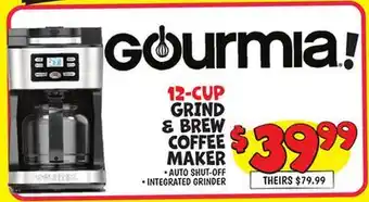 Ollie's 12-CUP GRIND & BREW COFFEE MAKER offer