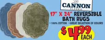 Ollie's 17 X 24 REVERSIBLE BATH RUGS offer