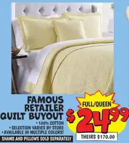 Ollie's FAMOUS RETAILER QUILT BUYOUT offer