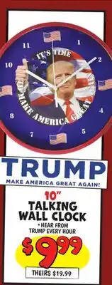 Ollie's 10 TALKING WALL CLOCK offer
