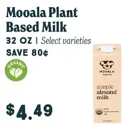 Market of Choice Mooala plant based milk offer