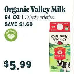 Market of Choice Organic valley milk offer