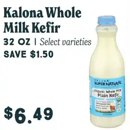 Market of Choice Kalona whole milk kefir offer