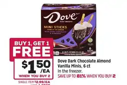 Grocery Outlet Dove Dark Chocolate Almond Vanilla Minis offer