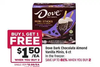 Grocery Outlet Dove Dark Chocolate Almond Vanilla Minis offer