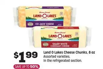 Grocery Outlet Land O Lakes Cheese Chunks, 8 oz offer