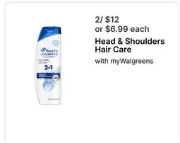 Walgreens Head & Shoulders Hair Care offer