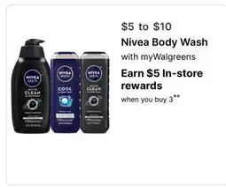 Walgreens Nivea Body Wash offer