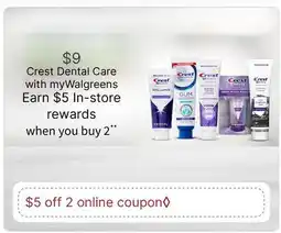 Walgreens Crest Dental Care offer