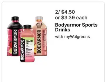 Walgreens Bodyarmor Sports Drinks offer