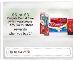 Walgreens Colgate Dental Care offer